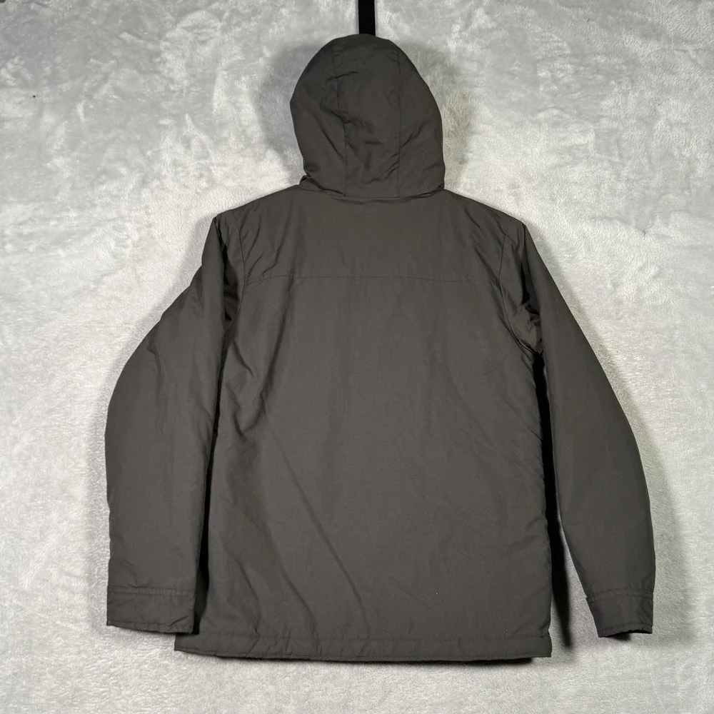 Patagonia Jacket Boys XL 14 Gray Hooded Fleece Lined Insulated Nylon Infurno